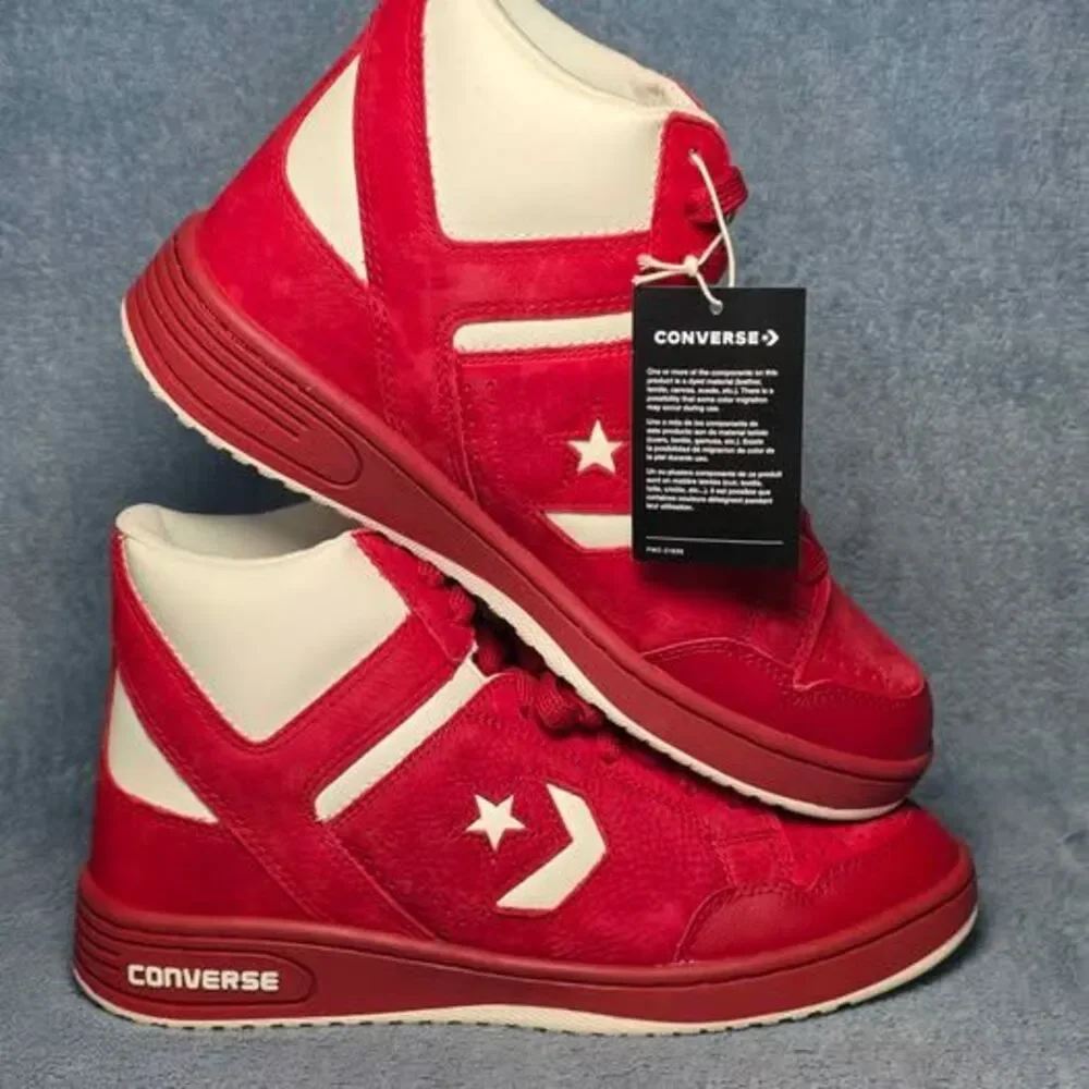 Converse Weapon Mid Red White Mens 10.5 or Womens 12